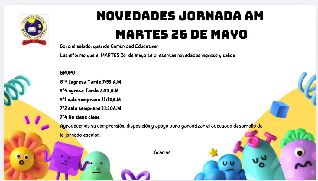 Novedades 26 de mayo